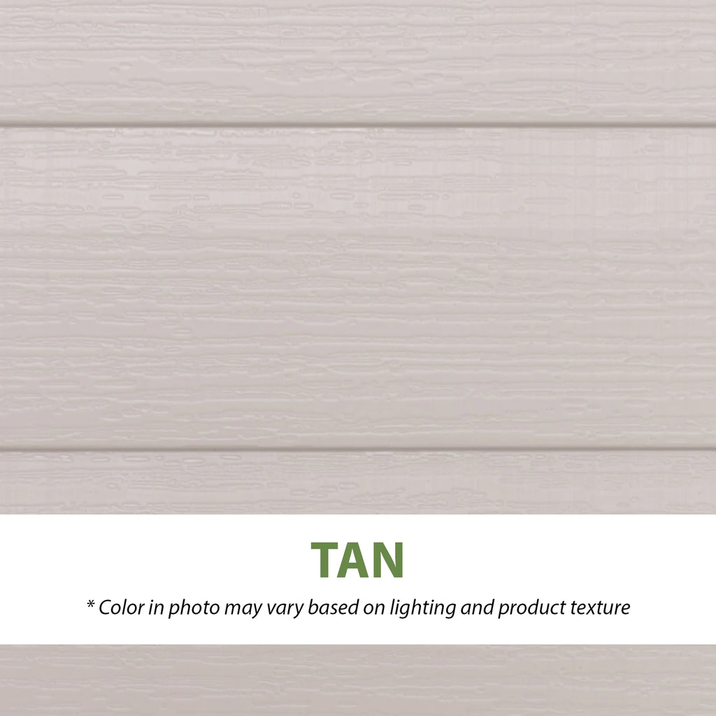 Polyethylene Storage Shed 176.9 Sq. Ft., 11 Ft. X 18.5 Ft. X 9.3 Ft., Tan/Brown (60355)