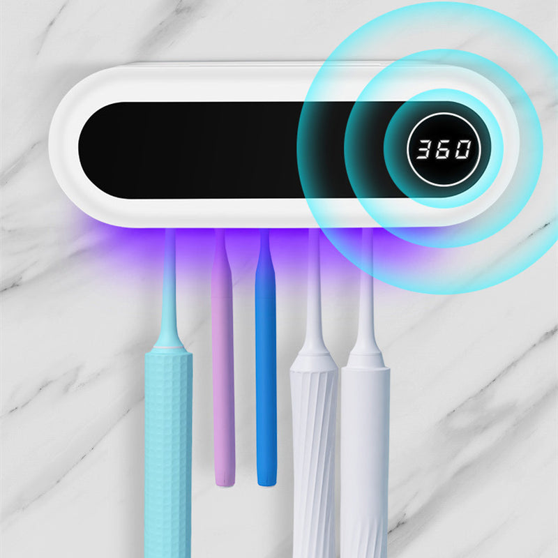 Wall Mounted Toothbrush Holder Smart Toothbrush UV Sterilizer Holder Toothpaste Dispenser Squeezer for Bathroom Accessories