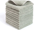 Microfiber Dish Cloths for Kitchen - Kitchen Cleaning Dish Cloth Towels Set, Absorbent Glass Cleaning Cloths for House - Extra Soft Household Cleaning Wipes Towels by  (Grey, Pack of 10)
