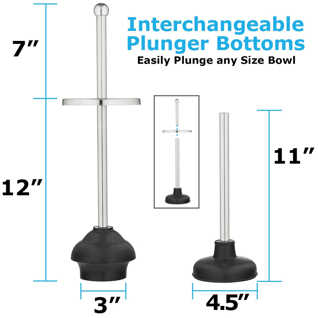 Toilet Brush and Plunger Set Toilet Plunger Toilet Brush Combo Chrome