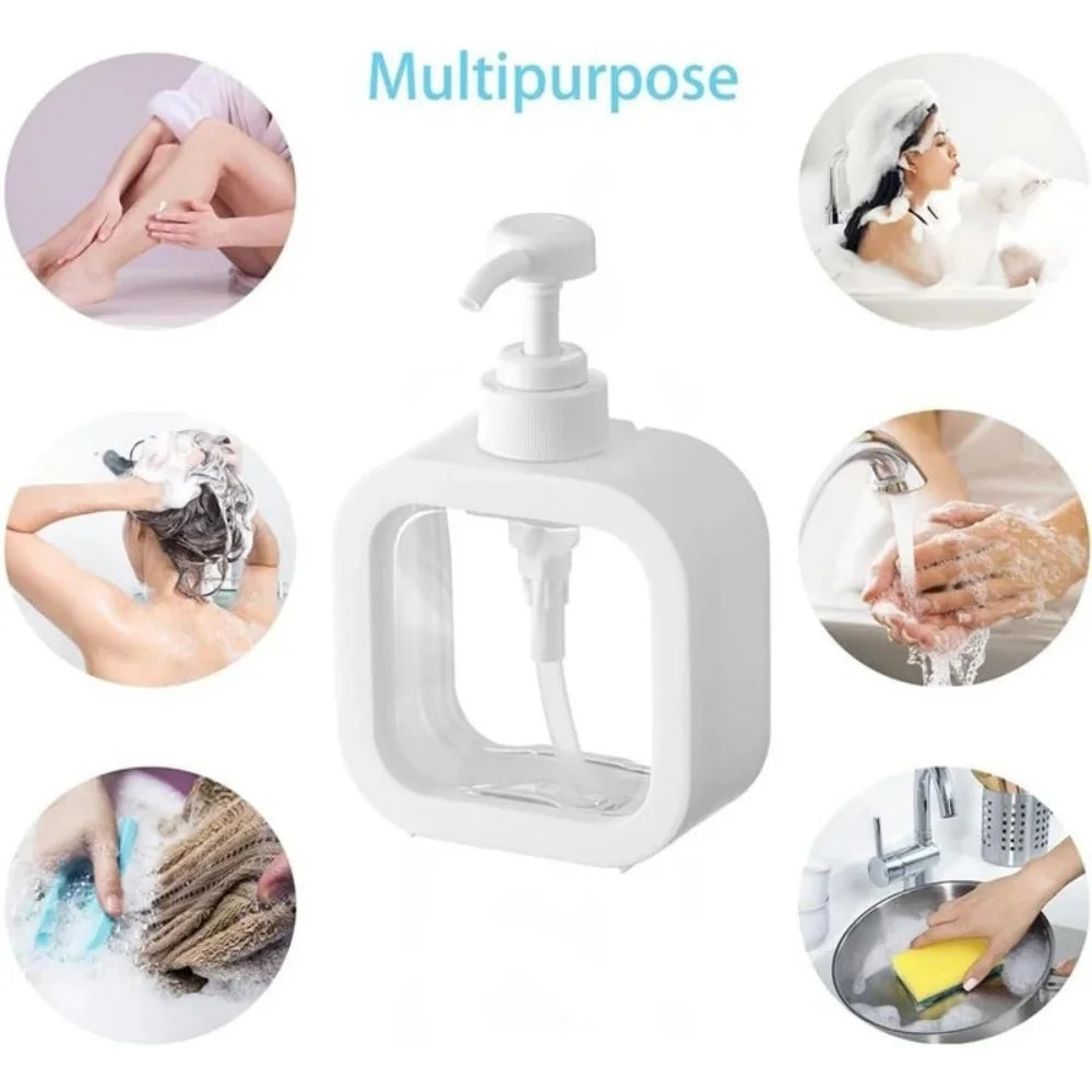 500/300Ml Soap Dispenser White Liquid Lotion Hand Pump Soap Dispenser Refillable Shampoo Bottle Plastic Hand Soap Dispenser