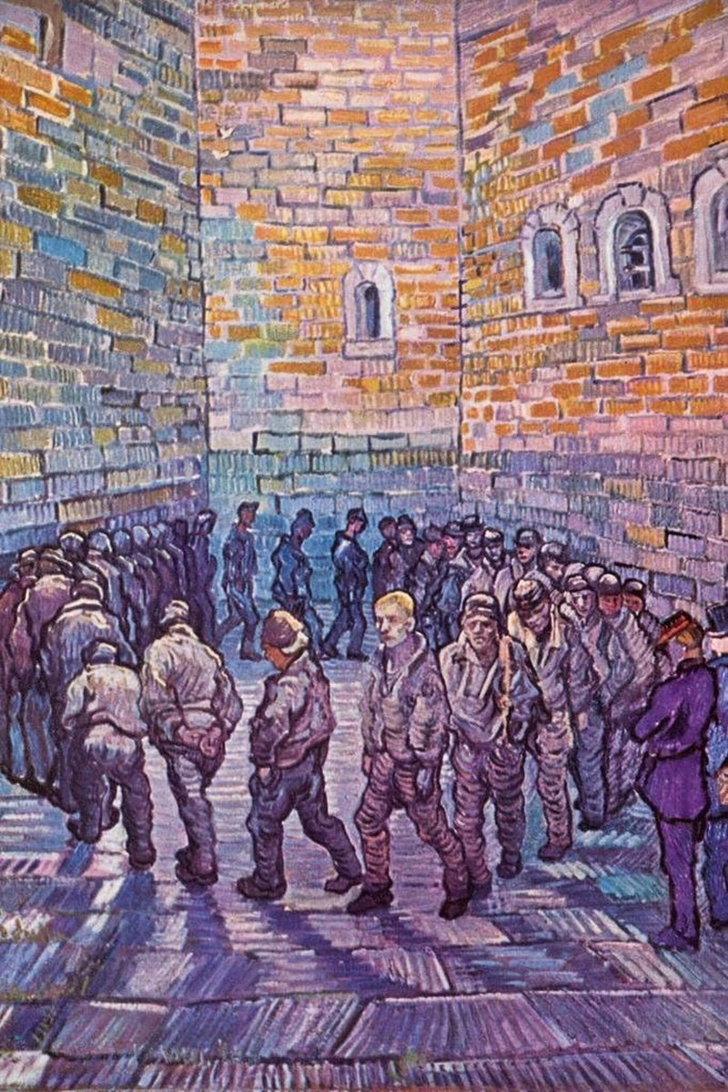 Vincent Van Gogh Prisoners Exercising Cool Wall Art Print Poster 24X36
