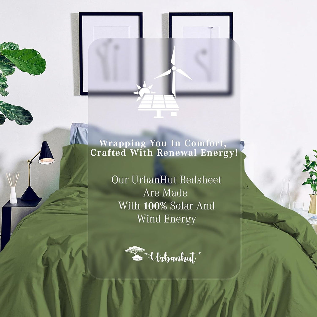 700 Thread Count Queen Duvet Sheet Set - Green
