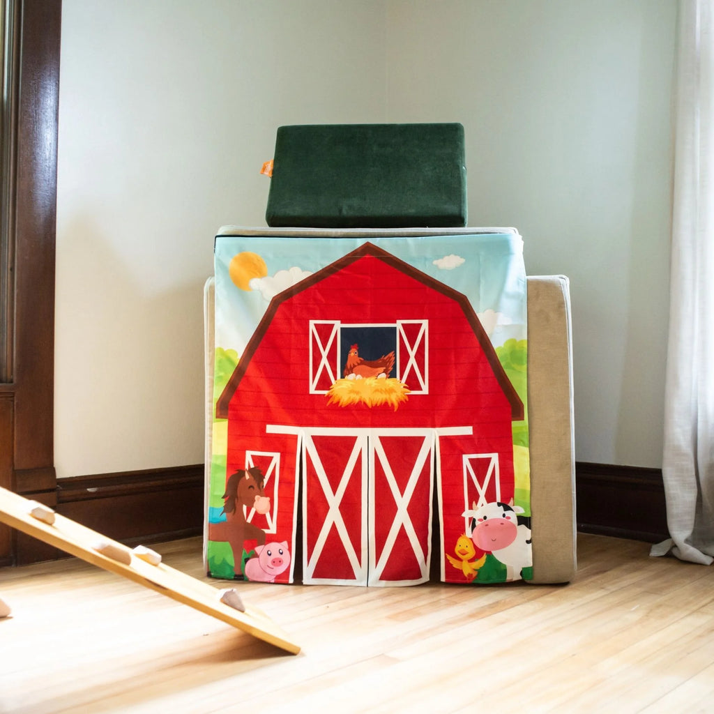 Children'S Barn Play Panel for Kids Foam Play Couch by