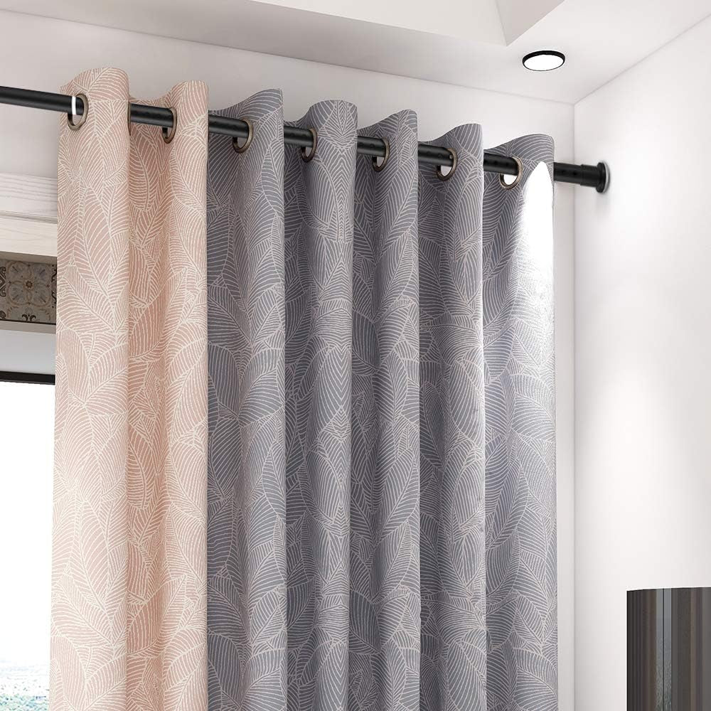 Tension Shower Curtain Rods 28-43.3 Inch Room Divider Never Rust Adjustable Spring Rods for Window Bathroom Balcony Storeroom Laundry Non-Slip No Drilling Easy to Install Black Matte