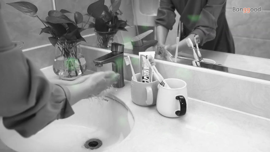 UV Light Sterilizer Toothbrush Holder Cleaner & Automatic Toothpaste Dispenser