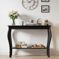 Narrow Console Table, Chic Accent Sofa Table, Entryway Table, 39.3 Inch, Black