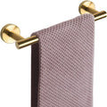 Bath Towel Bar, Thicken Stainless Steel Shower Towel Rack Holder Wall Mounted for Bathroom, 9-Lnch Overall Length-7-Lnch Usable Hanging Space (1 Pack, Brushed Gold)