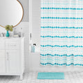 17-Piece Polka Dot Polyester/Ceramic Shower Curtain & Bathroom Accessory Set, Multi-Color