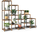 Wood Plant Stand Indoor, Outdoor for Multiple Plants, Tiered Plant Shelf Ladder Table Plant Pot Stand for Living Room, Patio, Balcony