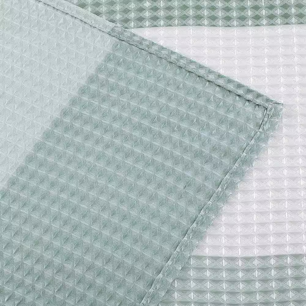 Ombre 72 In. Spa Waffle Weave Fabric Shower Curtain