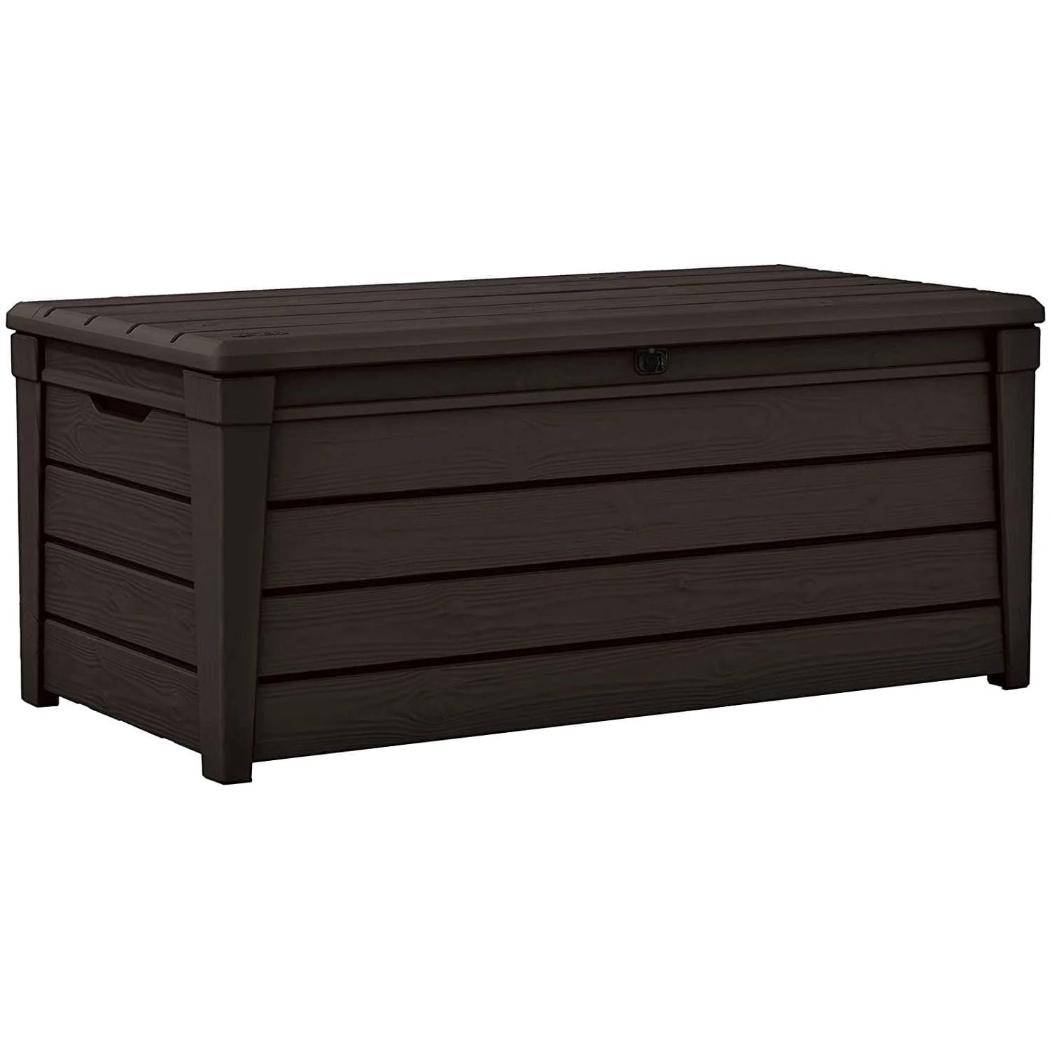 Brightwood 120 Gallon Durable Resin Outdoor Deck Box Storage Organization, Brown
