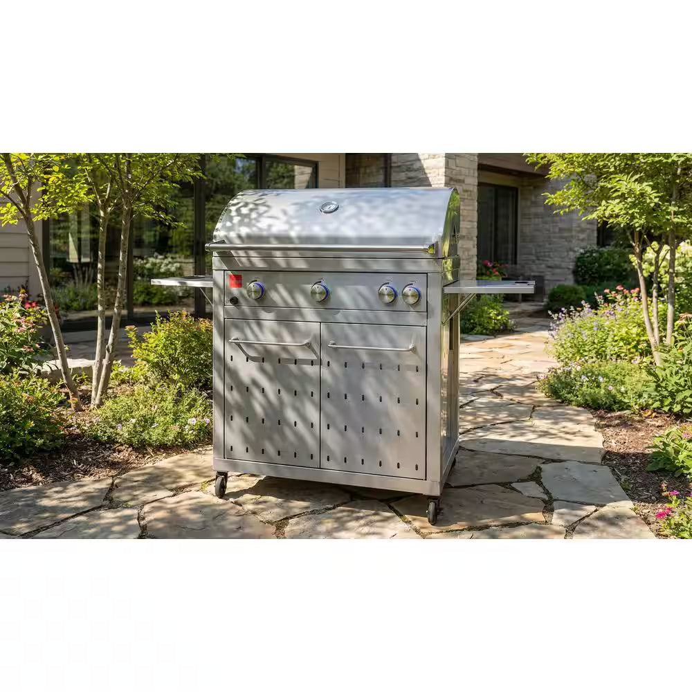 Premium 4-Burner Natural Gas Grill in 304 Stainless Steel