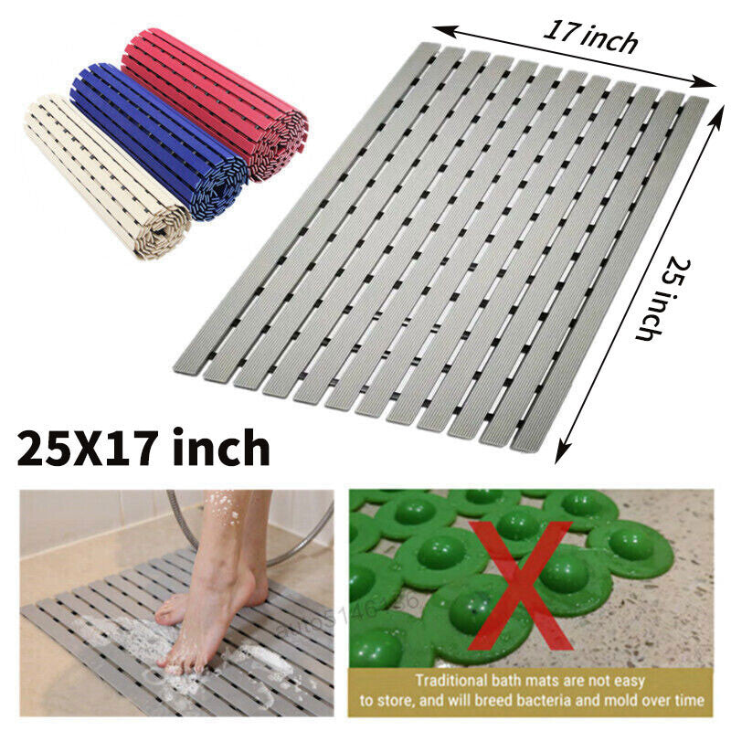 Premium Bath Mat Tub Shower Mat Non Slip PVC Bathroom Floor Pad Anti-Bacterial