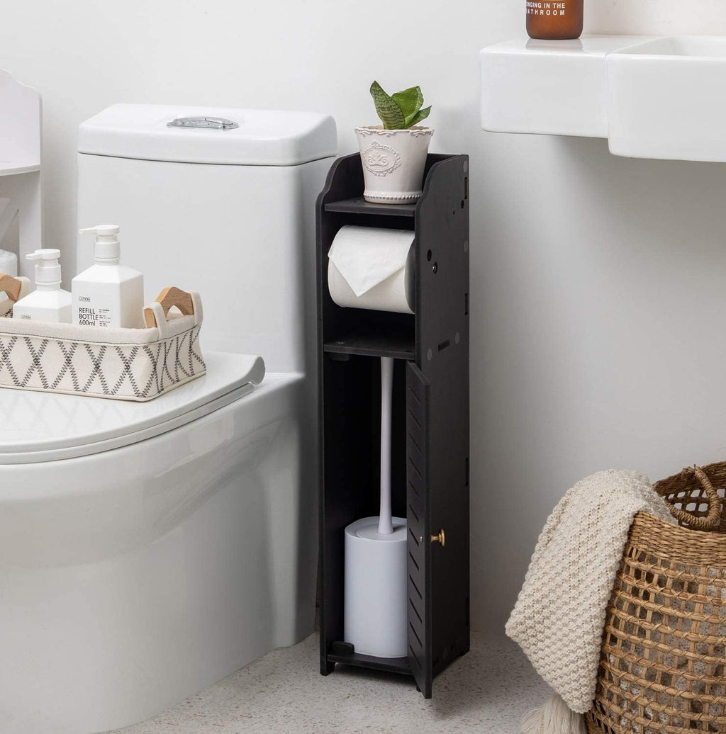 Toilet Paper Storage,Small Bathroom Storage for Half Bathroom,Small Bathroom Storage for Tiny Spaces,Little Shelf for Bedroom,Narrow Toilet Paper Cabinet for Restroom,White by