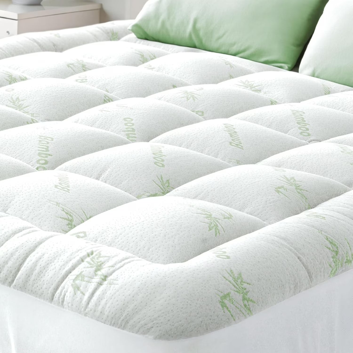 Niagara Sleep Solution Bamboo Full Size Mattress Topper, Mattress Pad, Mattress Cover 54X75 Inches