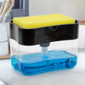 Dish Soap Dispenser for Kitchen,Liquid Soap Dispenser Kitchen Soap Dispenser with Sponge Holder,Sponge Caddy Soap Pump Dispenser