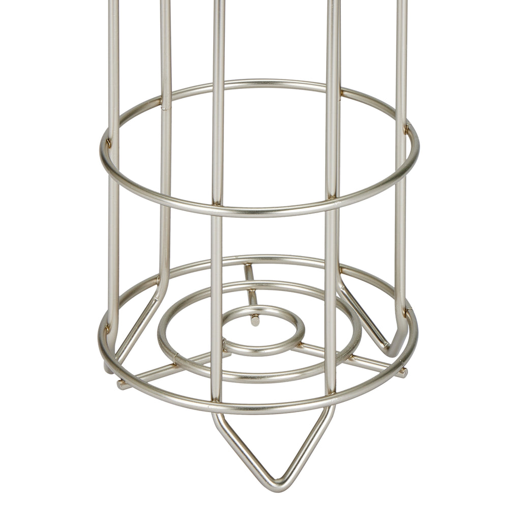 Freestanding Toilet Paper Holder and Dispenser in Satin Nickel