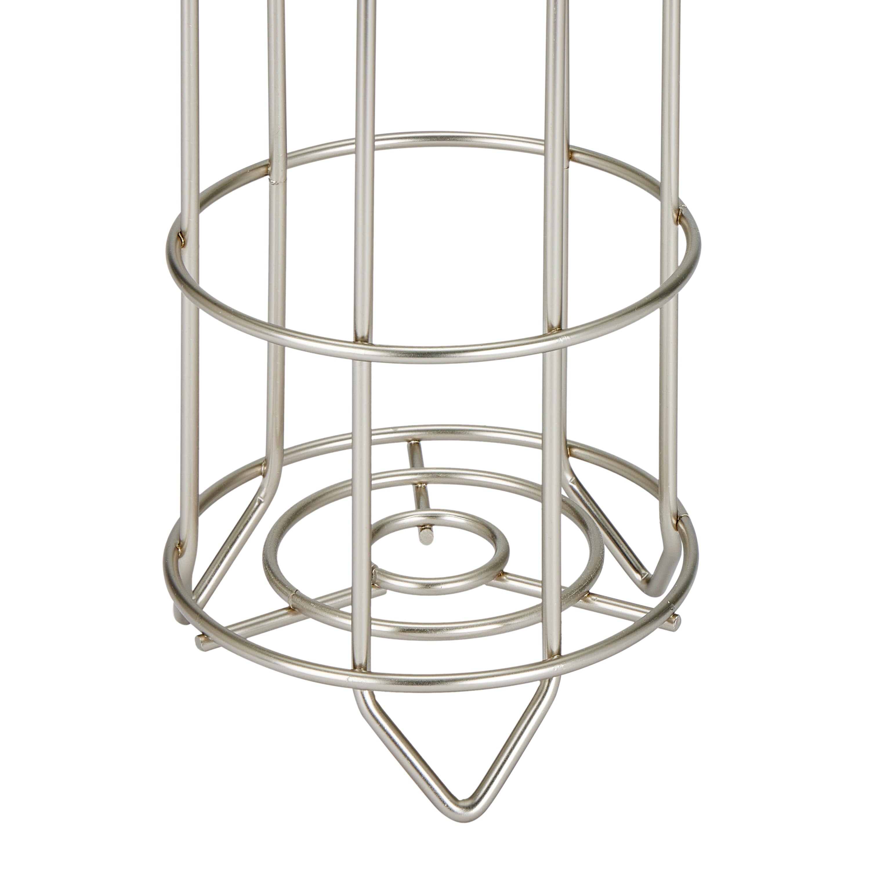 Freestanding Toilet Paper Holder and Dispenser in Satin Nickel