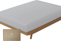 100% Organic Cotton 1 Fitted Sheet Queen Size Only | 300 Thread Count Sateen Weave GOTS Certified with Deep Pocket - Glacier Gray