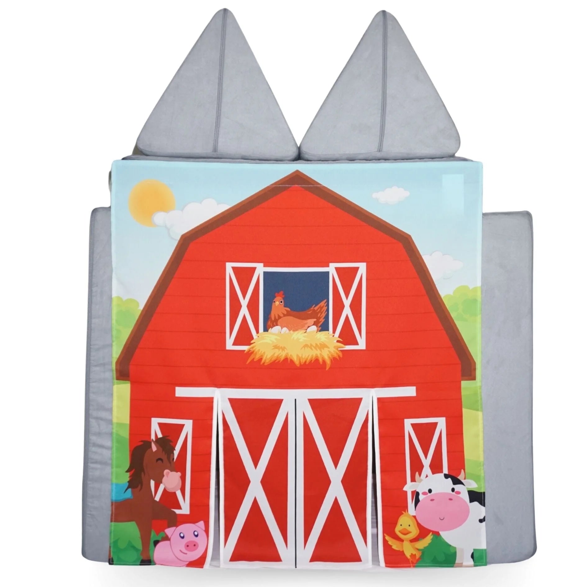 Children'S Barn Play Panel for Kids Foam Play Couch by