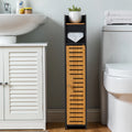 Toilet Paper Stand,Toilet Paper Holder Stand beside Toilet Storage for Bathtroom Storage,Narrow Bathroom Cabinet for Small Space,Black by